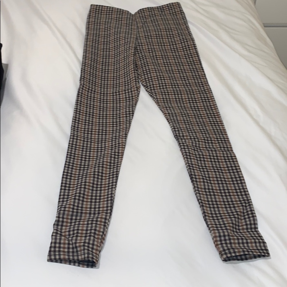 Plaid Tight Pants